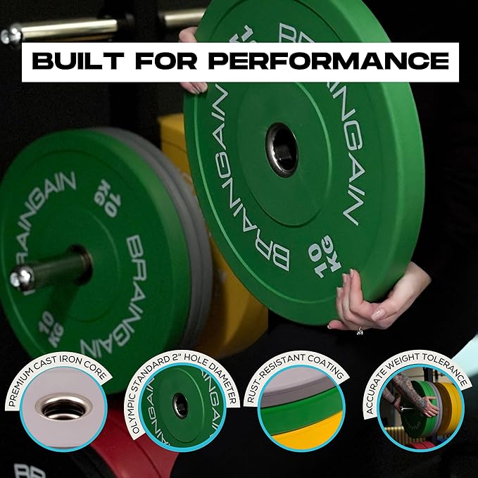Coloured HD Bumper Weight Rubber Plates - 5kg to 25kg