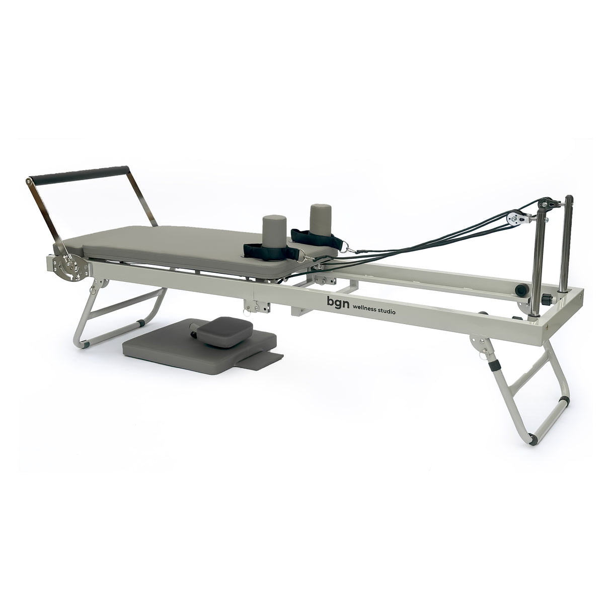 Foldable Reformer Pilates Machine - Midnight Black / Cloud Grey