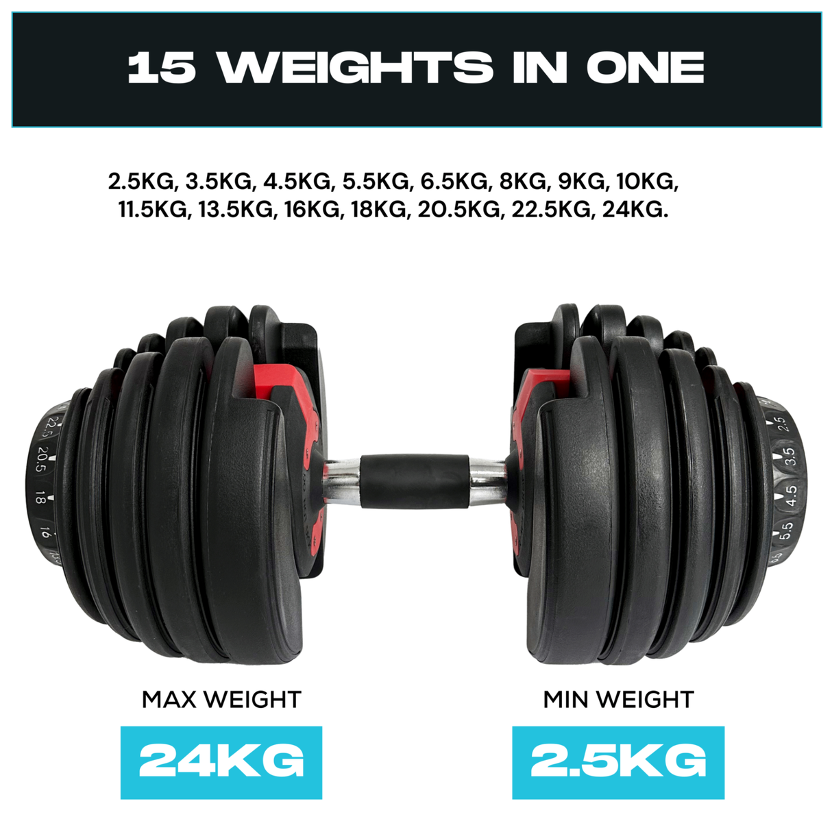 24 fit dumbbells sale